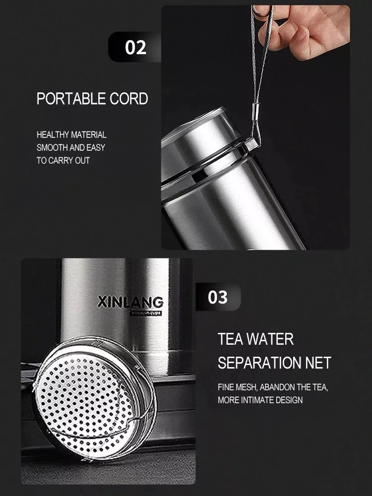 Large Capacity Custom Logo Smart Thermos Vacuum Flask Stainless Steel Double Wall Portable Travel Wholesale 1000 Ml