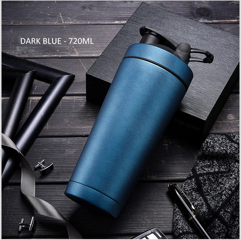 26oz 740ml Protein Powder Shake Cup Double Wall Vacuum Thermos Flask Insulated Coffee Mug