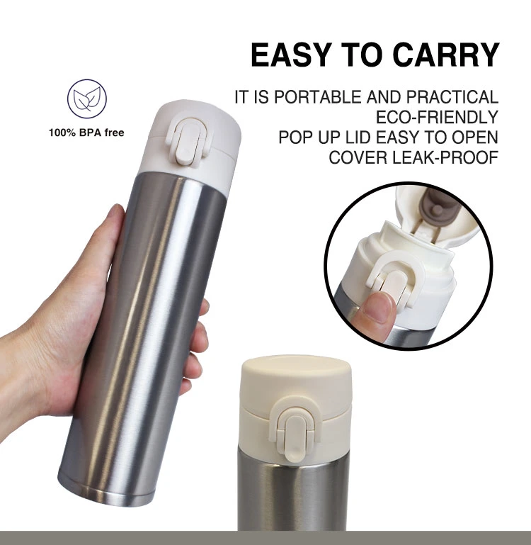 2022 Custom Luxury Insulated Thermal Flip-Top Vacuum Drink Smart Flask