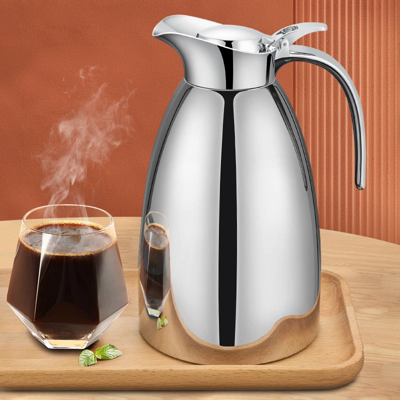 Hotel Used Coffee Pot Water Jug Can Be Put in The Dishwasher Double Wall Stainless Steel 304 Tea Pot Vacuum Flask