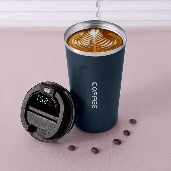 510ml 380ml Smart Touch Tumbler Température en Acier Inoxydable Double Paroi Isolation sous Vide Tasse à Café Thermique Intelligente avec Couvercle d'Affichage Anti-Fuite