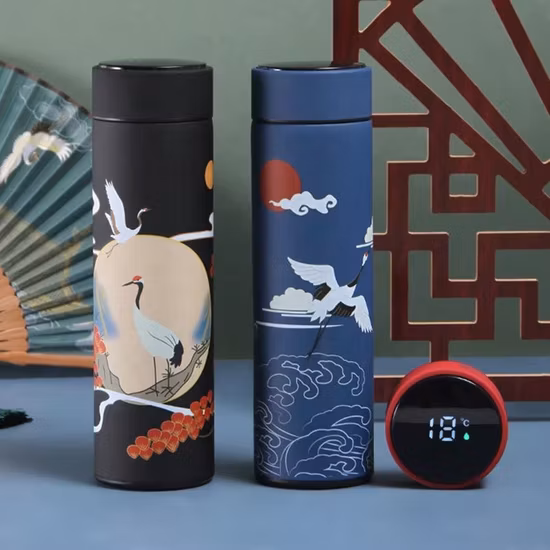Flacon de sport intelligent sous vide en acier inoxydable avec affichage de la température Flacon à eau isolé en acier inoxydable avec affichage à LED