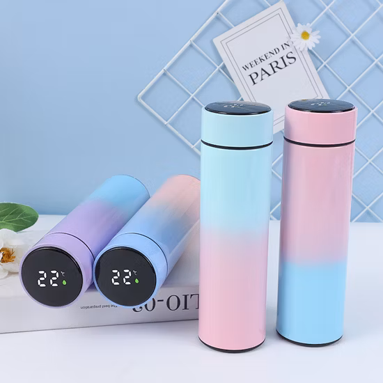 Bouteille isotherme intelligente amovible en acier inoxydable
