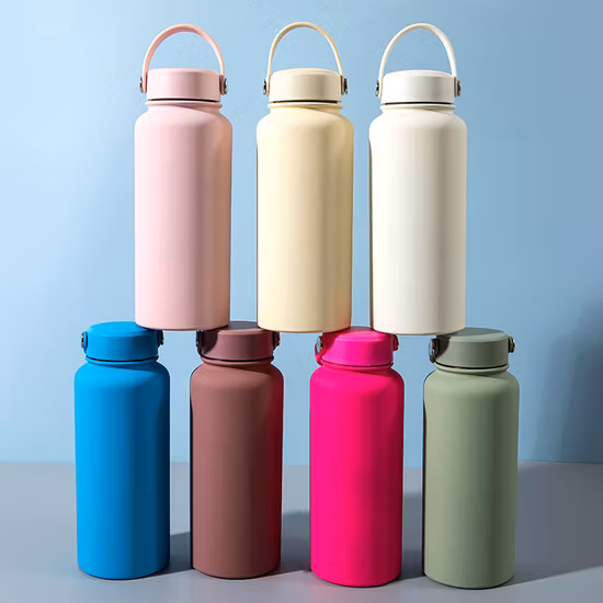 2022 Grande Capacité 20 27 32 Oz Thermos En Acier Inoxydable Portable Fiole À Vide Gobelet Isolé Bouteille D'eau